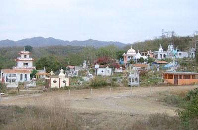 Mexican style cemetery.